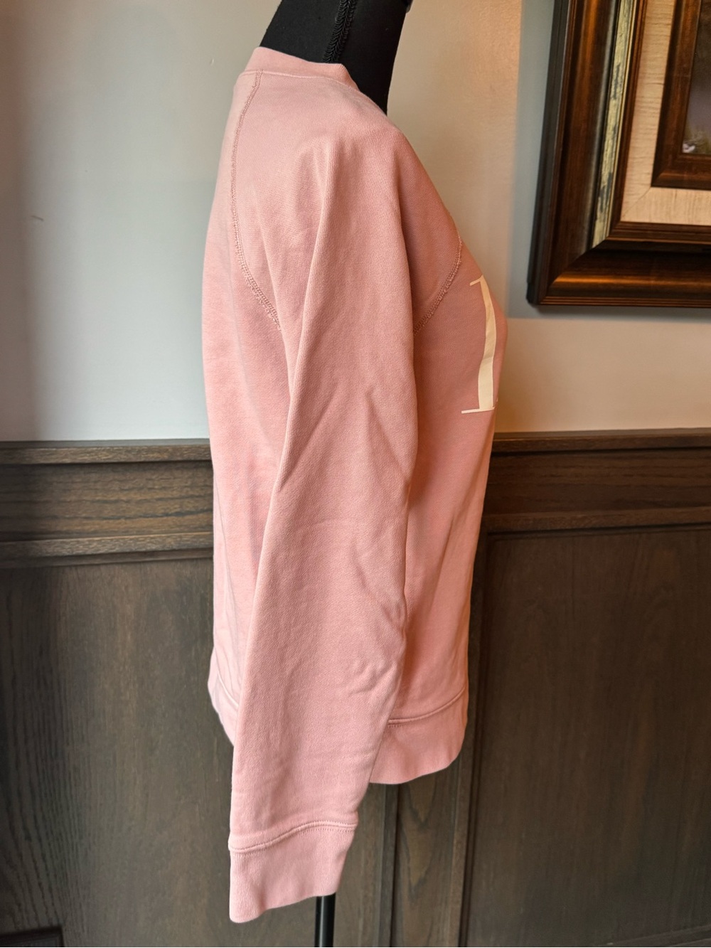 J. Crew Pink "Love" Graphic Crew Neck Sweatshirt Medium EUC - Picture 5 of 7